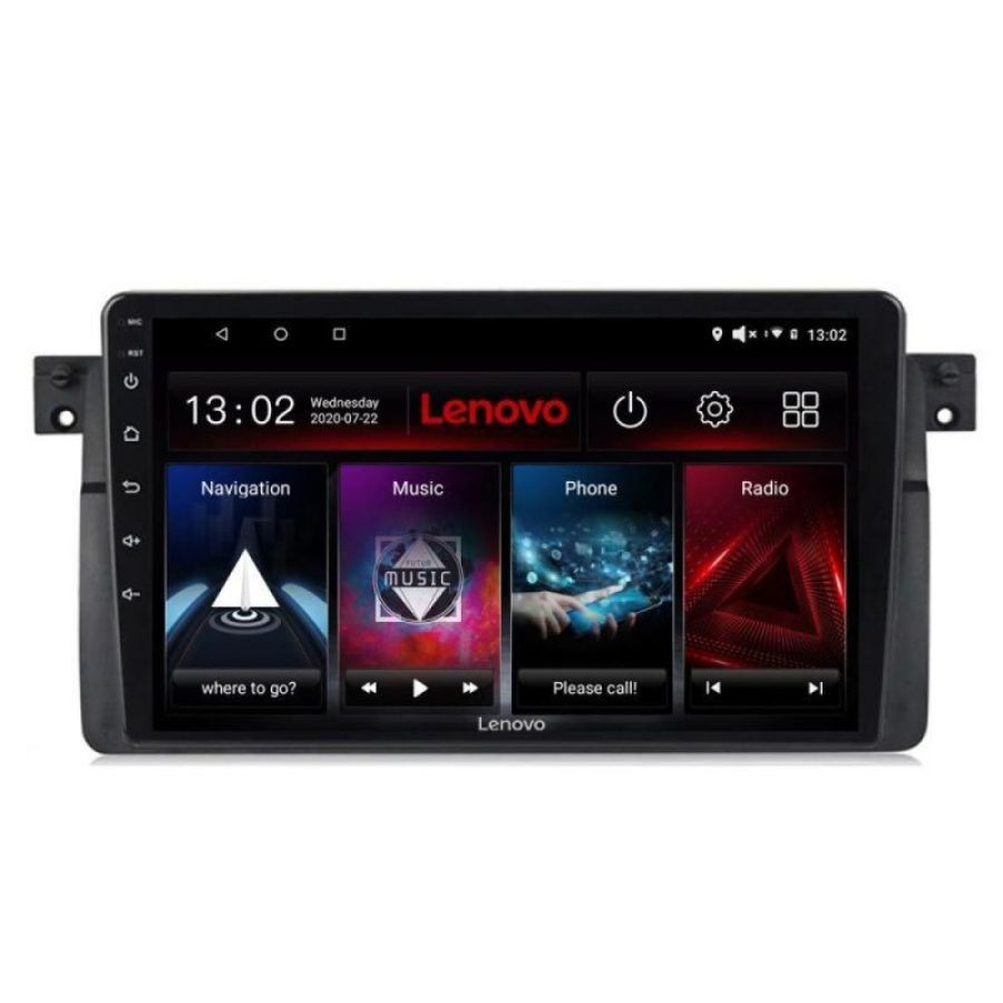Navigatie BMW Seria 3 E46 Lenovo Kit-052 8 core QLED 2K 12+256 360 Android Waze USB Navigatie Internet Youtube Radio - imagine 3