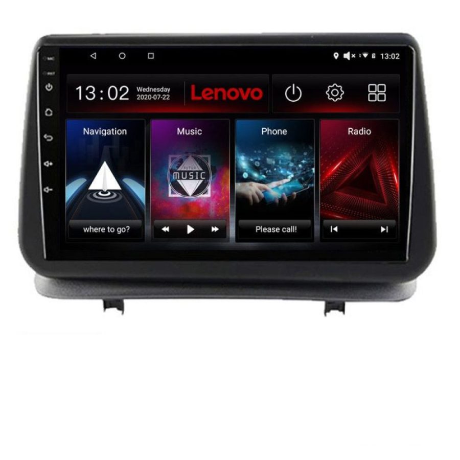 NavigatieRenault Clio 3 2005-2013 Lenovo Kit-Clio3 8 core QLED 2K 12+256 360 Android Waze USB Navigatie Internet Youtube Radio - imagine 3