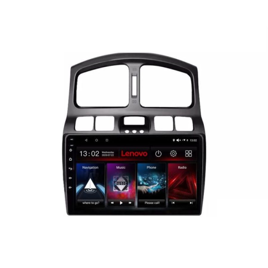 Navigatie Hyundai Santa Fe 2000-2006 Android radio gps internet 8 core QLED 2K 12+256 360 Lenovo - imagine 3