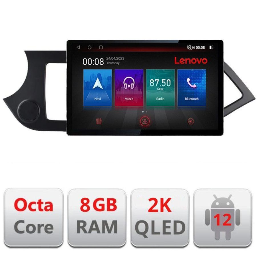 Navigatie Kia Picanto 2011-2015 N-217 ecran 13" 2K 8+128 Android Waze USB Navigatie 4G 360 Toslink Youtube Radi - imagine 3