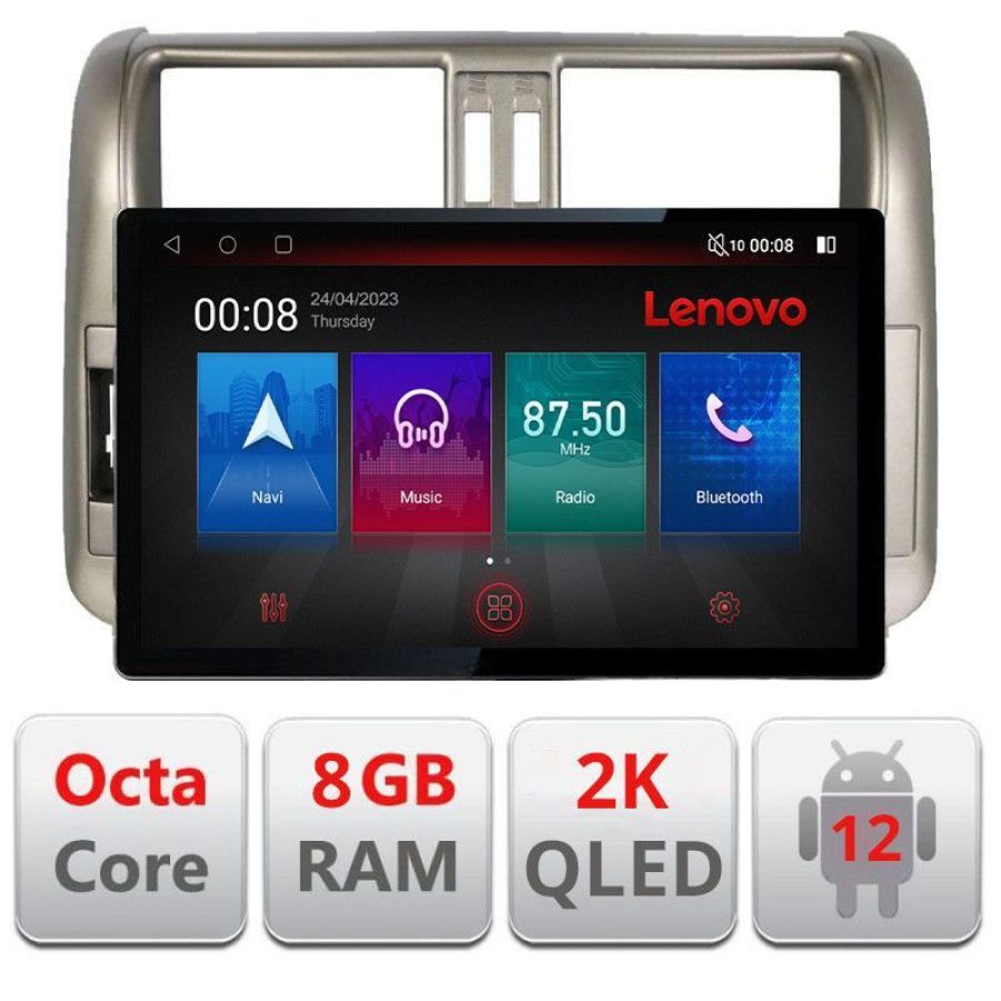 Navigatie Toyota Prado 2010-2013 N-347 ecran 13" 2K 8+128 Android Waze USB Navigatie 4G 360 Toslink Youtube Rad - imagine 3