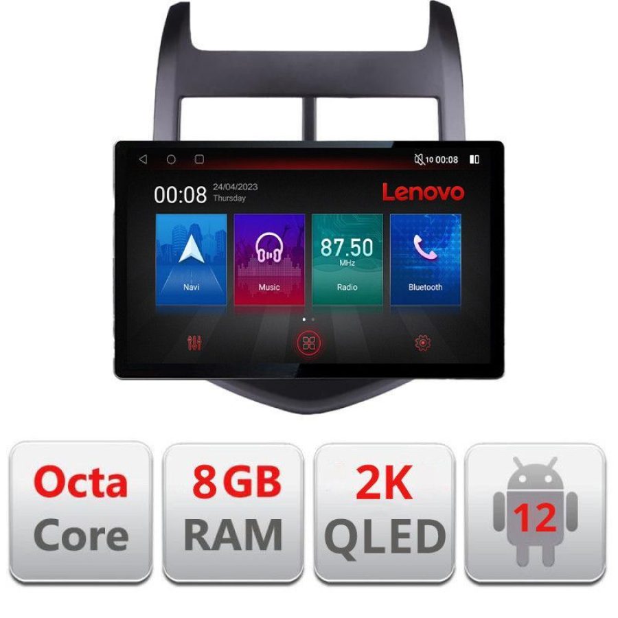 Navigatie Chevrolet Aveo 2010-2013 N-AVEO10 ecran 13" 2K 8+128 Android Waze USB Navigatie 4G 360 Toslink Youtub - imagine 3