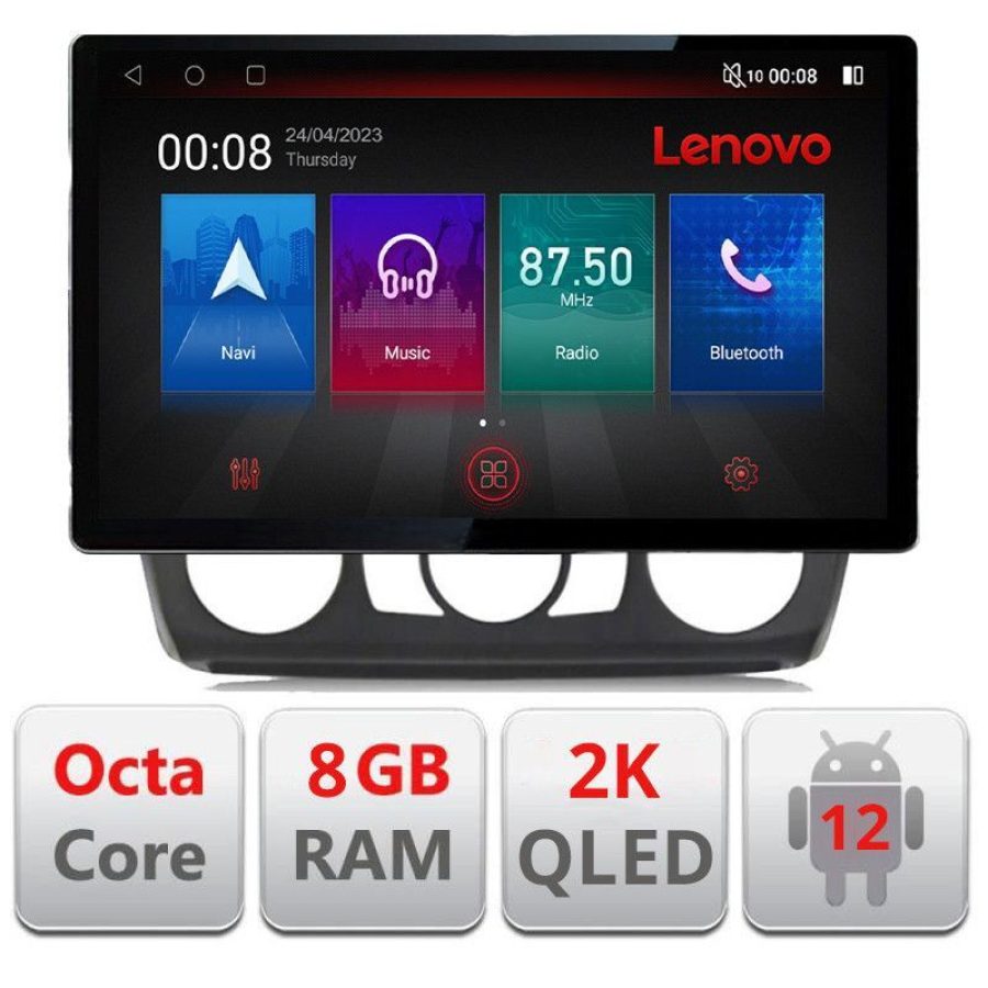 Navigatie BMW Seria 1 E87 2007-2011 clima manuala N-bmw117-manual ecran 13" 2K 8+128 Android Waze USB Navigati - imagine 3