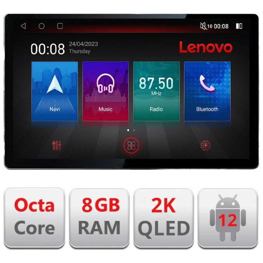 Navigatie Fiat BRAVO 2007-2014 N-BRAVO ecran 13" 2K 8+128 Android Waze USB Navigatie 4G 360 Toslink Youtube Rad - imagine 3