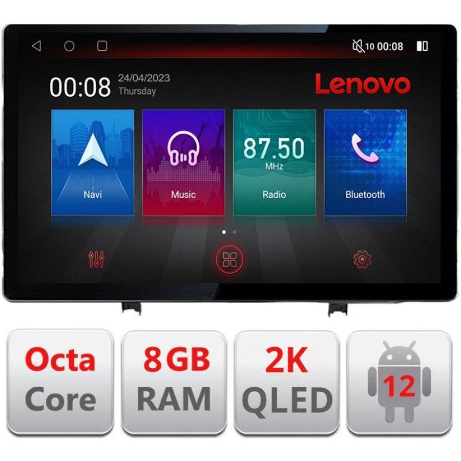 Navigatie dedicataRenault Clio 3 2005-2013 N-Clio3 ecran 13" 2K 8+128 Android Waze USB Navigatie 4G 360 Toslink Youtube - imagine 3