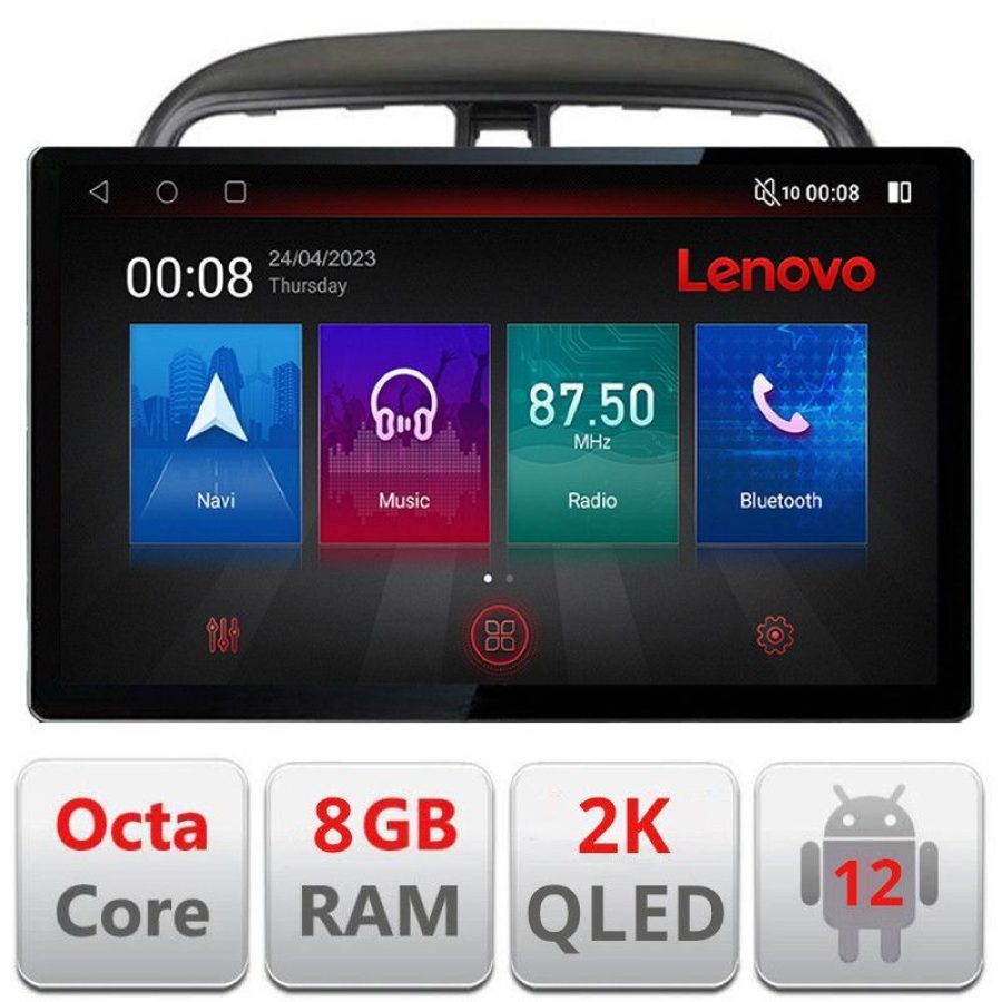 Navigatie Mitsubishi Space Star Mirage Attrage 2012- ecran 13" 2K 8+128 Android Waze USB Navigatie 4G 360 Tosli - imagine 3
