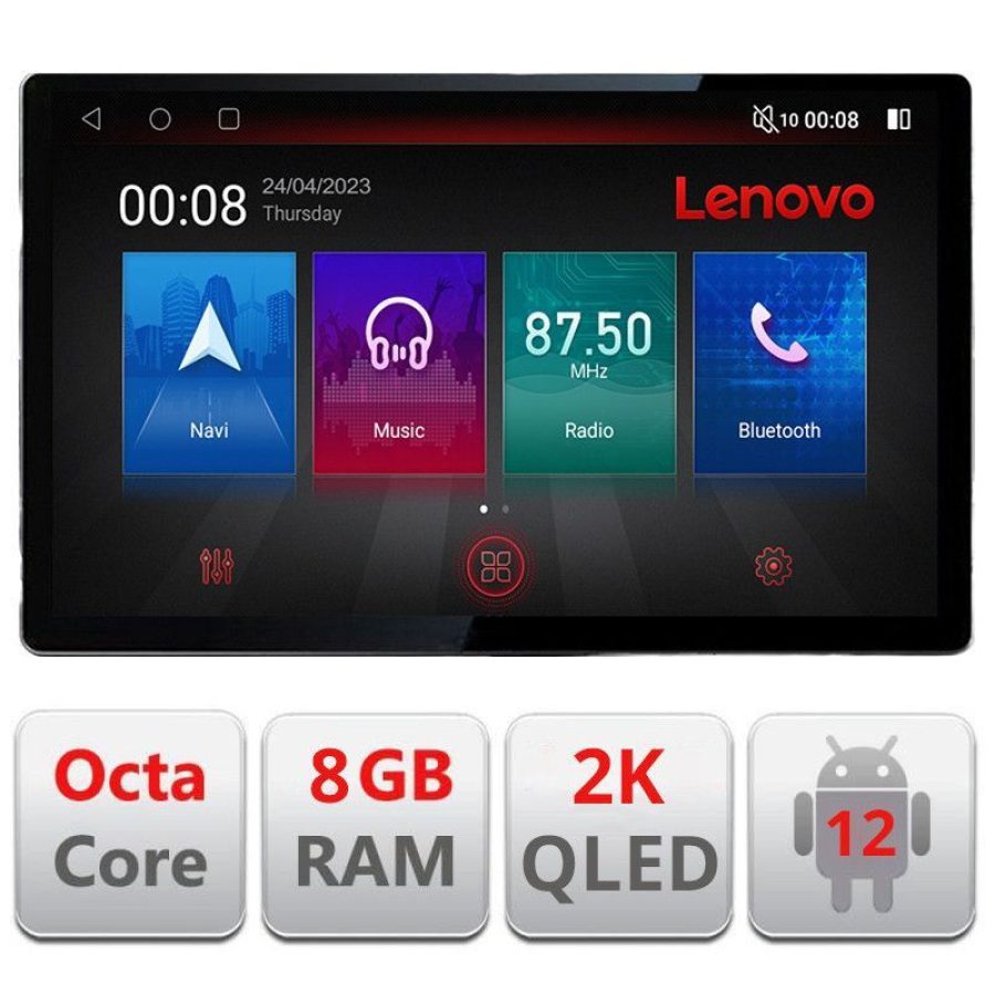 Navigatie Fiat Tipo 2015-2021 N-TIPO ecran 13" 2K 8+128 Android Waze USB Navigatie 4G 360 Toslink Youtube Radio - imagine 3