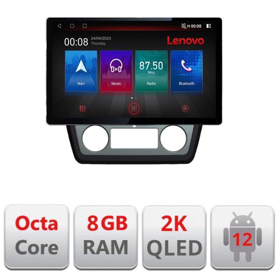 Navigatie Skoda Yeti 2009-2014 N-YETI ecran 13" 2K 8+128 Android Waze USB Navigatie 4G 360 Toslink Youtube Radi - imagine 3