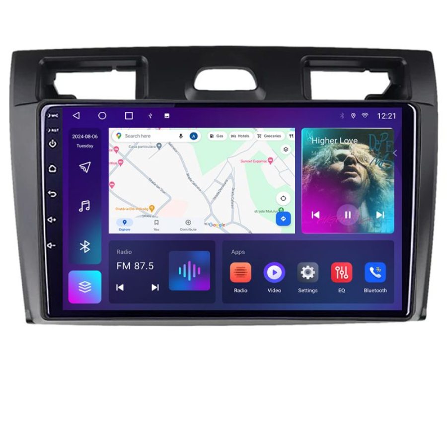 Navigatie Ford Fiesta MK5 2002-2008 Android radio gps internet quad core 4+64 carplay android auto KIT-fiesta-mk5+EDT-E309v3 - imagine 2