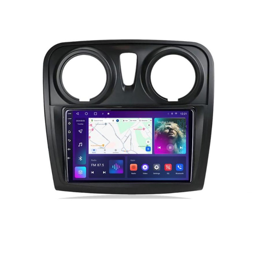 Navigatie Dacia Sandero Logan Lodgy 2012-2020 B-sandero Android Ecran QLED octa core 4+64 carplay android auto kit-sandero+EDT-E309V3 - imagine 2