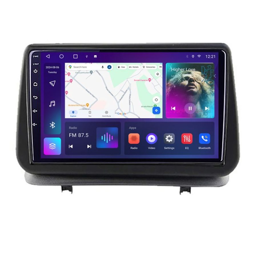 Navigatie Renault Clio 3 2005-2013 B-Clio3 Android Ecran QLED octa core 4+64 carplay android auto kit-clio3+EDT-E309V3 - imagine 2