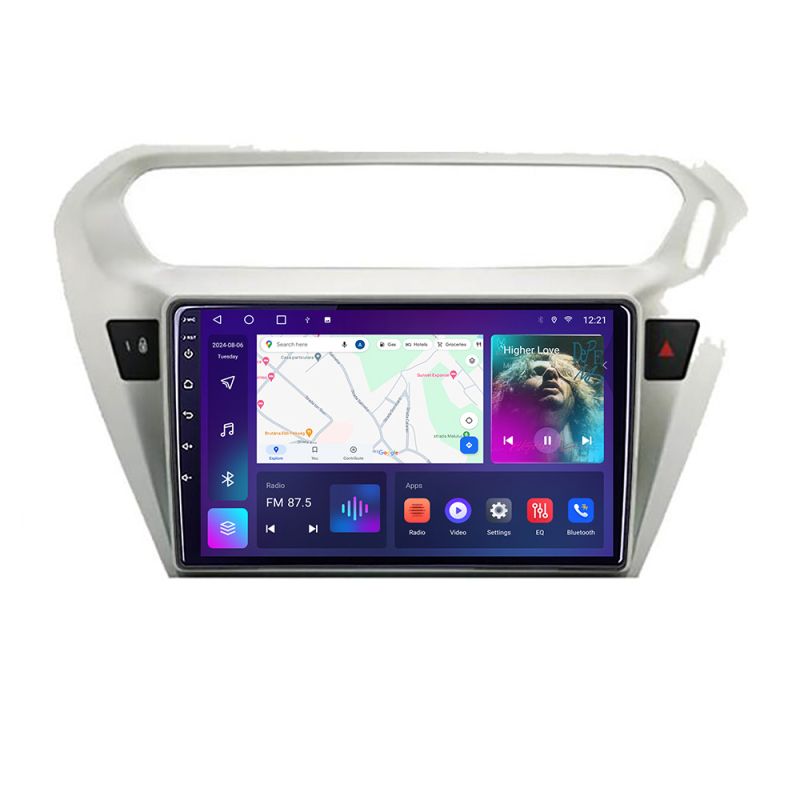 Navigatie Peugeot 301 Citroen C-Elisee B-301 Android Ecran QLED octa core 4+64 carplay android auto KIT-301+EDT-E309V3 - imagine 2
