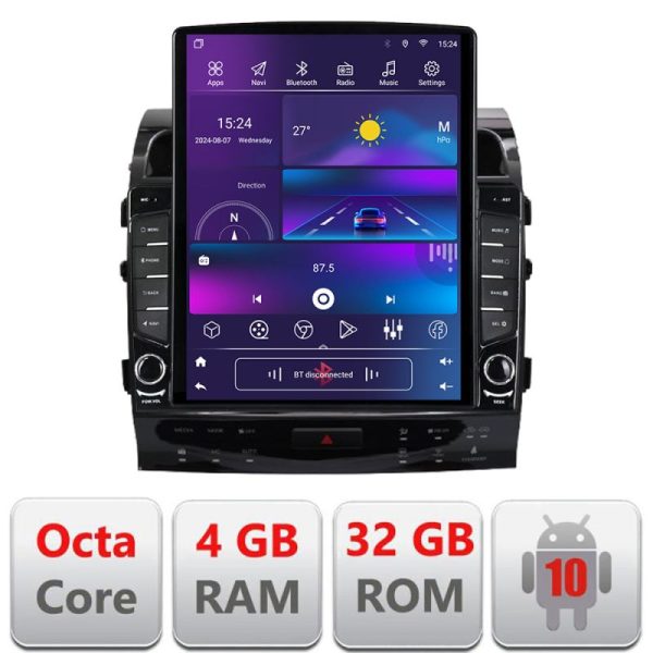 Navigatie Toyota Landcruiser J150 2010-2018 Octa Core ecran tip TESLA 9.7" cu Android Radio Bluetooth Internet GPS WIFI 4+32GB DSP 4G