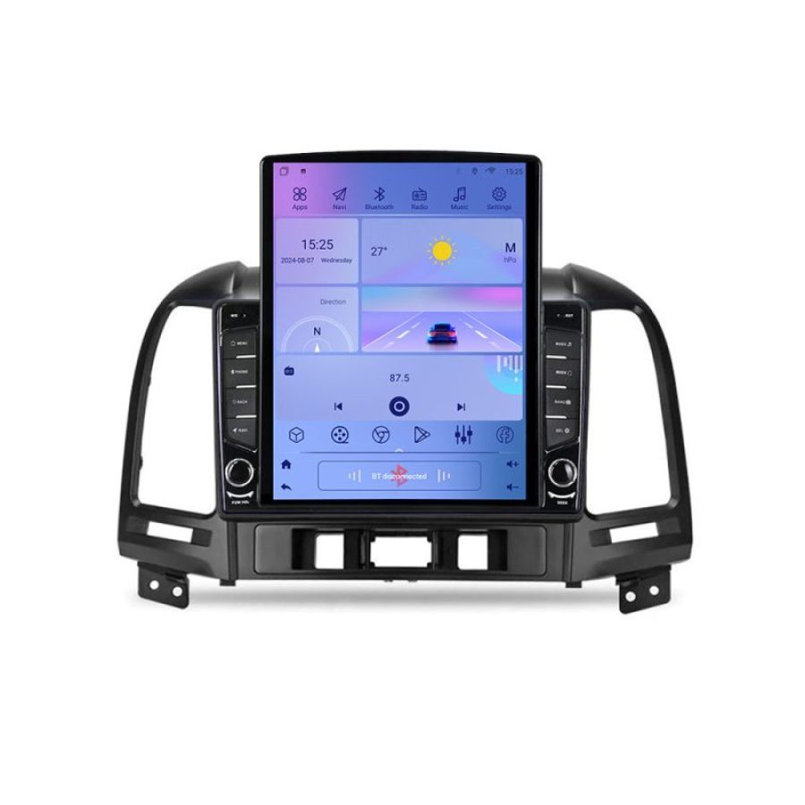 Navigatie HHyundai Santa Fe 2007-2012 K-008 ecran tip TESLA 9.7" cu Android Radio Bluetooth Internet GPS WIFI 2+32 DSP - imagine 3