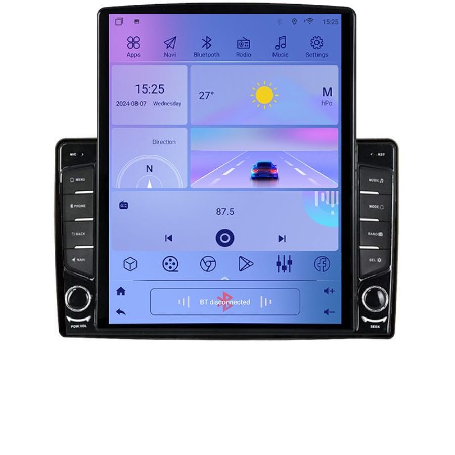Navigatie universala 2din-2 ecran tip TESLA 9.7" cu Android Radio Bluetooth Internet GPS WIFI 2+32 DSP Quad C - imagine 3