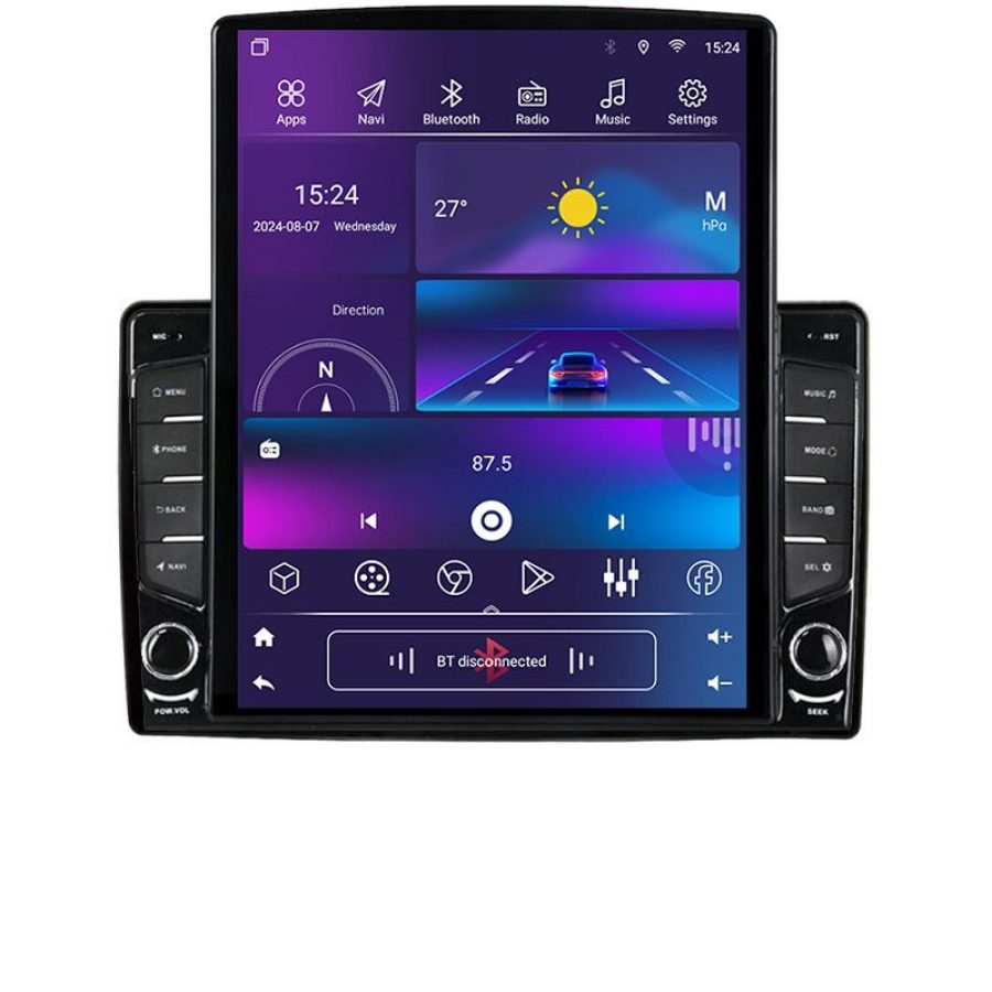 Navigatie universala 2din-2 ecran tip TESLA 9.7" cu Android Radio Bluetooth Internet GPS WIFI 2+32 DSP Quad C - imagine 4