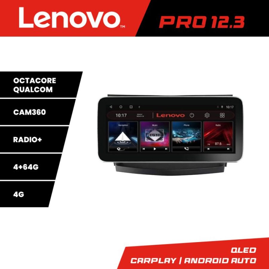 Navigatie  SsangYong Tivoli 2015-2019 Lenovo PRO 4+64 12.3 inch qled android 4G DSP gps internet  Kit-tivoli2015 - imagine 2