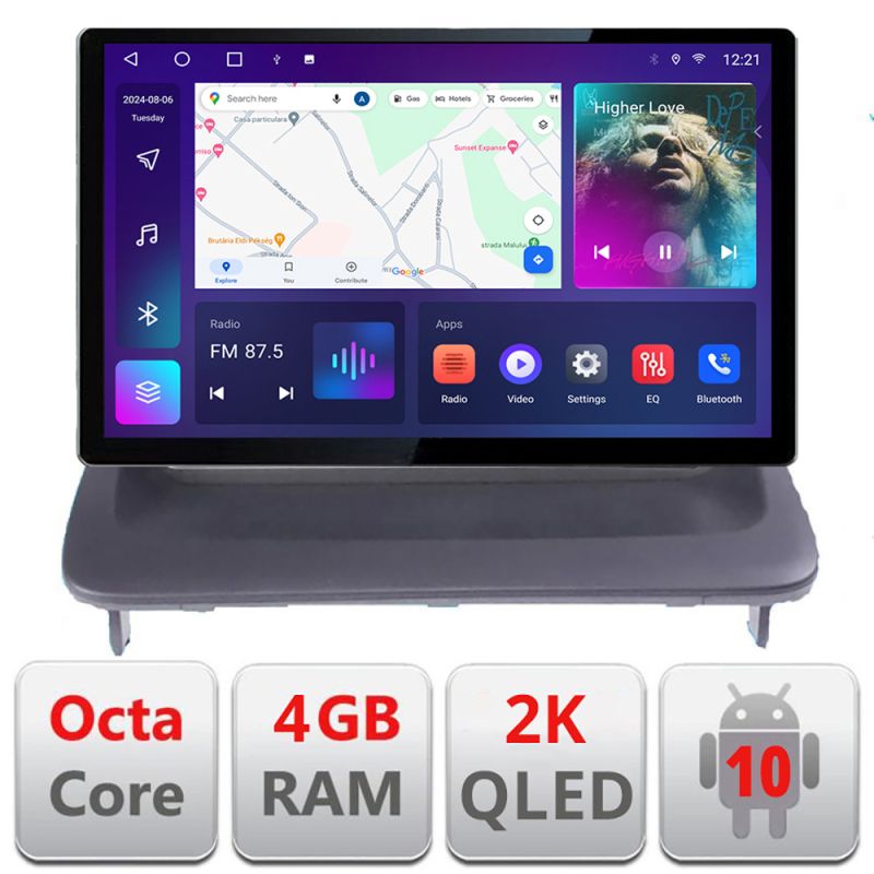 NavigatieVolvo C40 Edotec 4+32 2K 13 inch qled android 4G DSP gps internet Kit-C40 - imagine 2