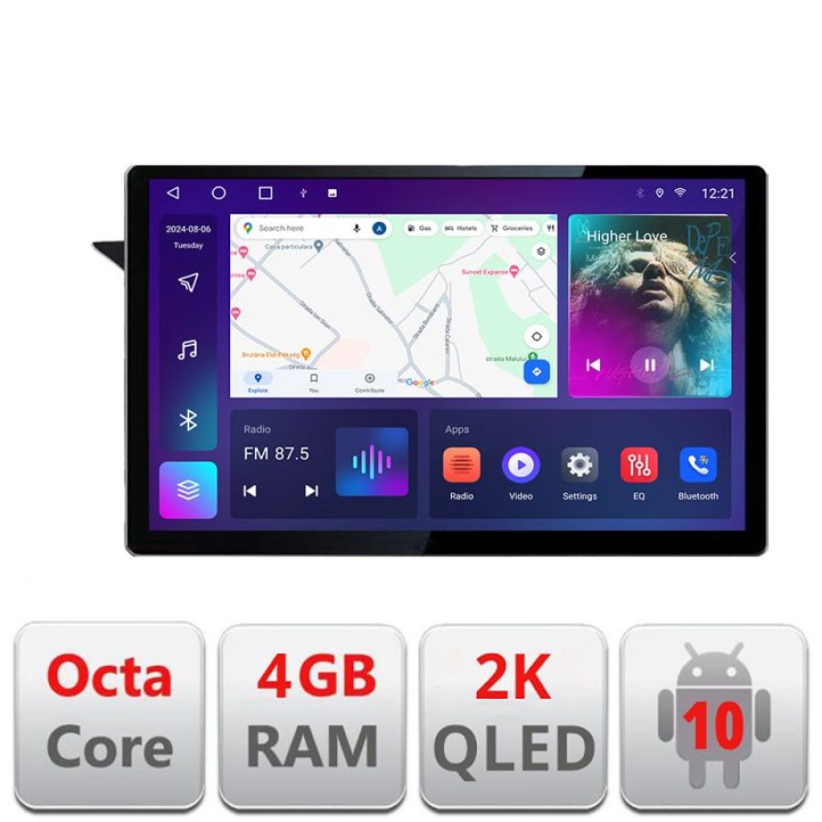 Navigatie Mercedes GLK 2008-2011 NTG4 Edotec 4+32 2K 13 inch qled android 4G DSP gps internet  Kit-glk-ntg4 - imagine 2