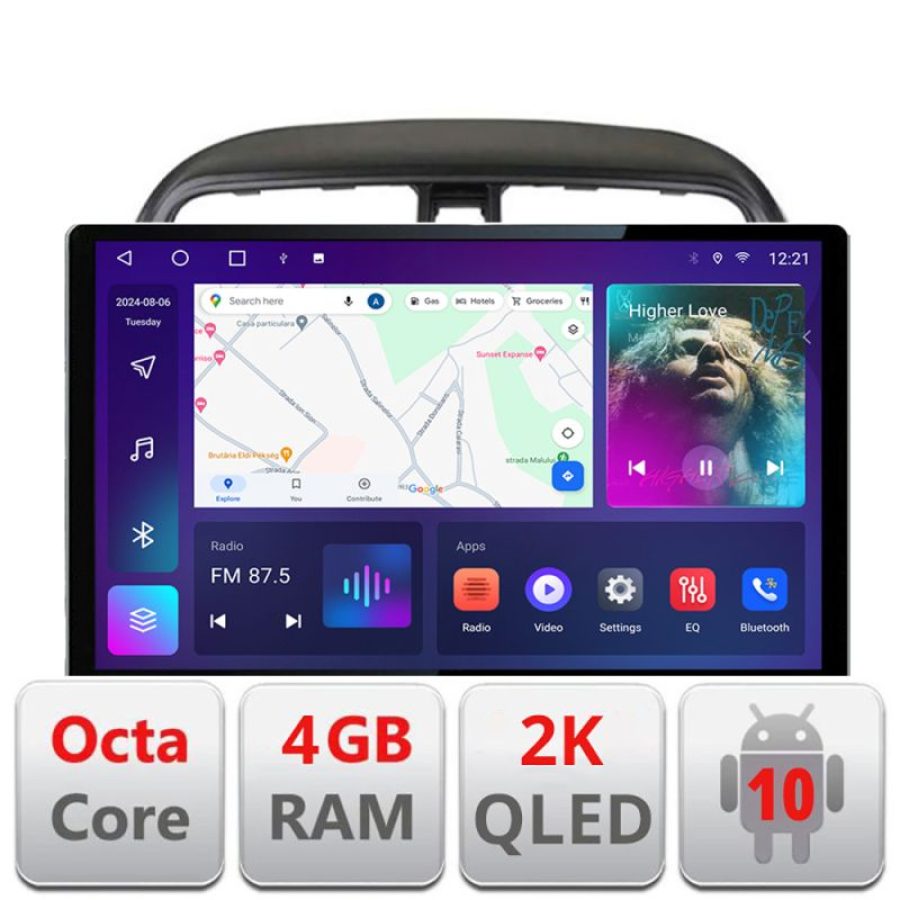 Navigatie Mitsubishi Spacestar Edotec 4+32 2K 13 inch qled android 4G DSP gps internet  Kit-spacestar - imagine 2