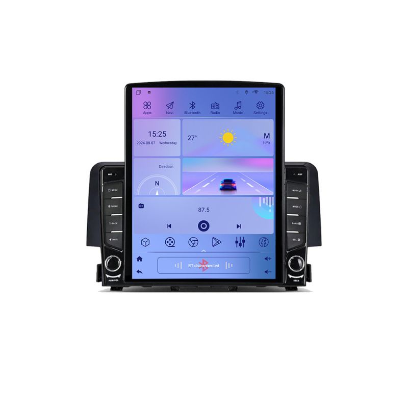 Navigatie Honda Civic 2016-2020 G-669 ecran tip TESLA 9.7" cu Android Radio Bluetooth Internet GPS WIFI 4+32GB DSP 4G - imagine 3