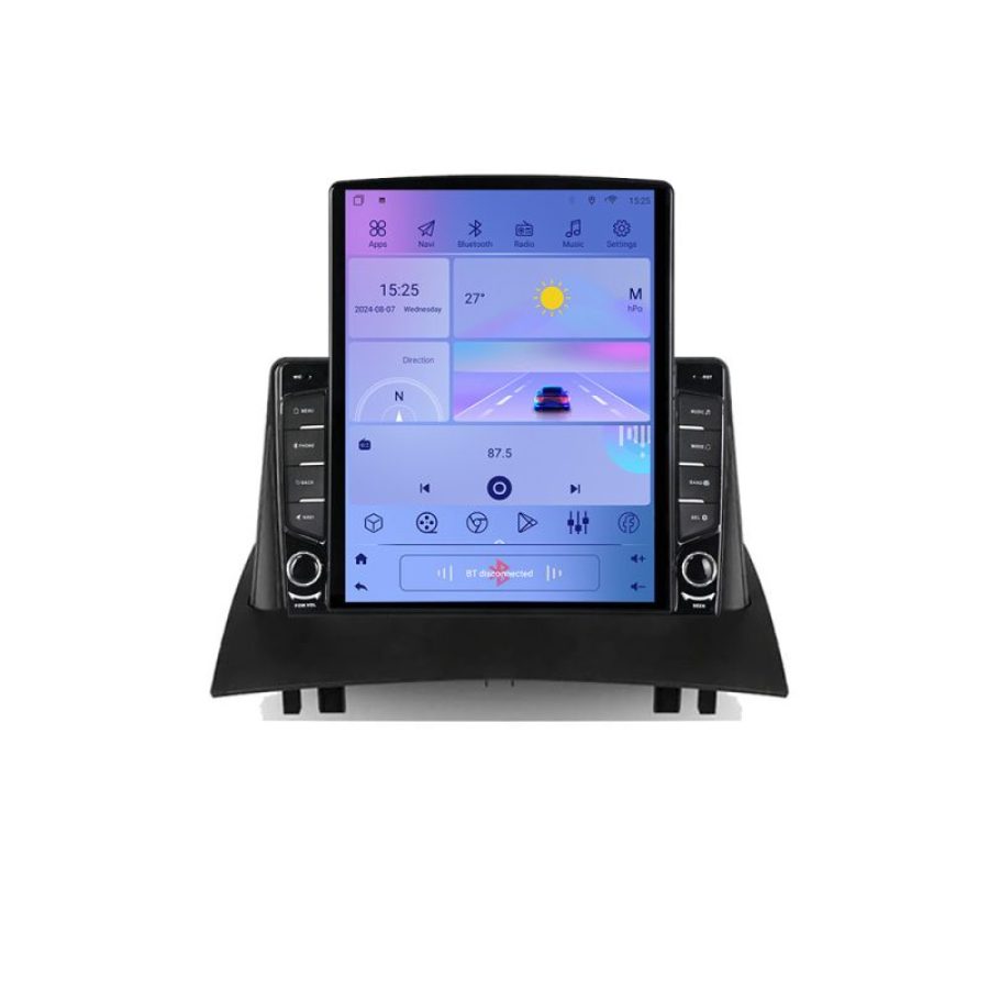 Navigatie Renault Megane 2 G-098 ecran tip TESLA 9.7" cu Android Radio Bluetooth Internet GPS WIFI 4+32GB DSP 4G Octa - imagine 3