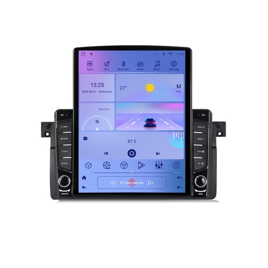 Navigatie BMW Seria 3 E46 G-052 ecran tip TESLA 9.7" cu Android Radio Bluetooth Internet GPS WIFI 4+32GB DSP 4G Octa C - imagine 3