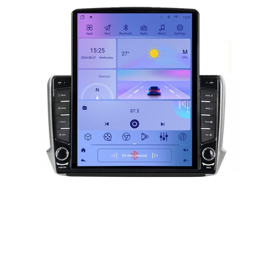 Navigatie Peugeot 208 2008 H-PSA ecran tip TESLA 9.7" cu Android Radio Bluetooth Internet GPS WIFI 4+32GB DSP 4G Octa - imagine 3