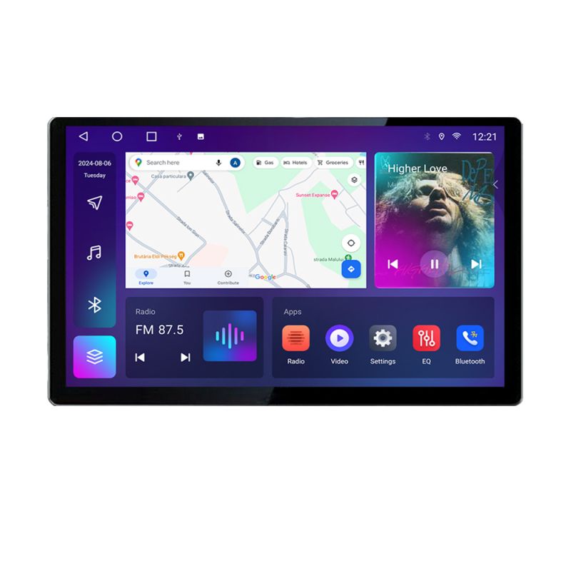 Navigatie dedicata Kia Picanto 2016- N-2217 Edonav ecran 13" 2K 8 si 128 Android Waze USB Navigatie 4G 360 Toslink Youtube Radio K - imagine 2