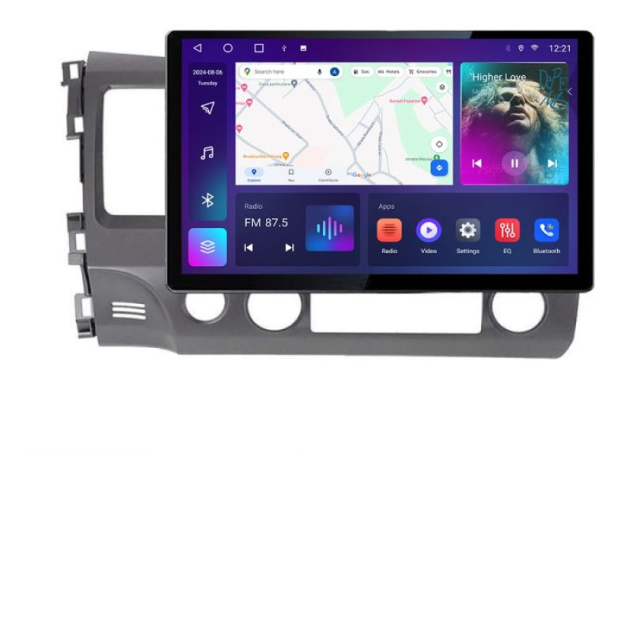 Navigatie dedicata Honda Civic Sedan N-044 Edonav ecran 13" 2K 8 si 128 Android Waze USB Navigatie 4G 360 Toslink Youtube Radio KI - imagine 2