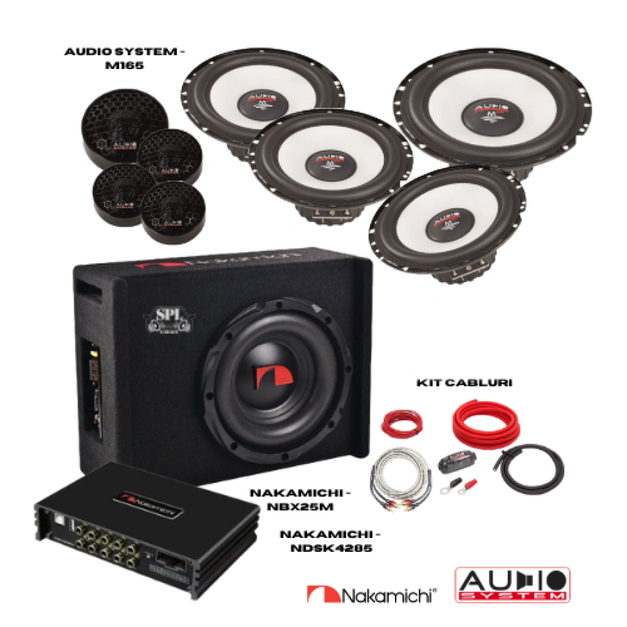 Pachet Difuzoare cu Amplificare si Subwoofer