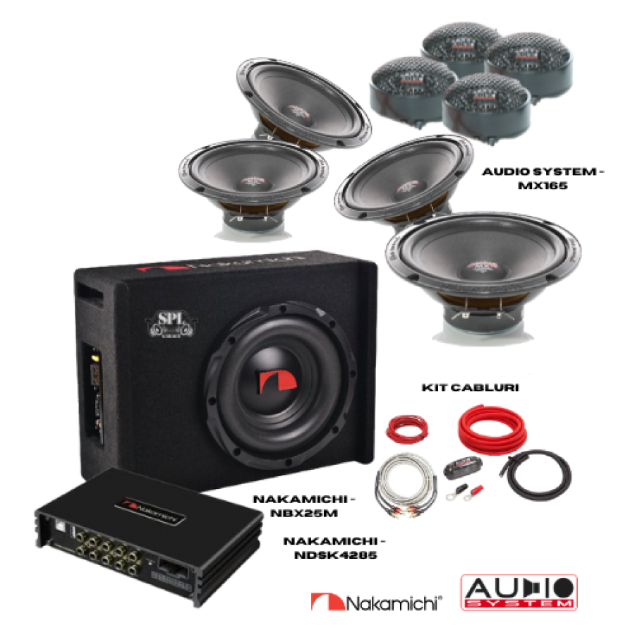 Pachet Difuzoare cu Amplificare si Subwoofer