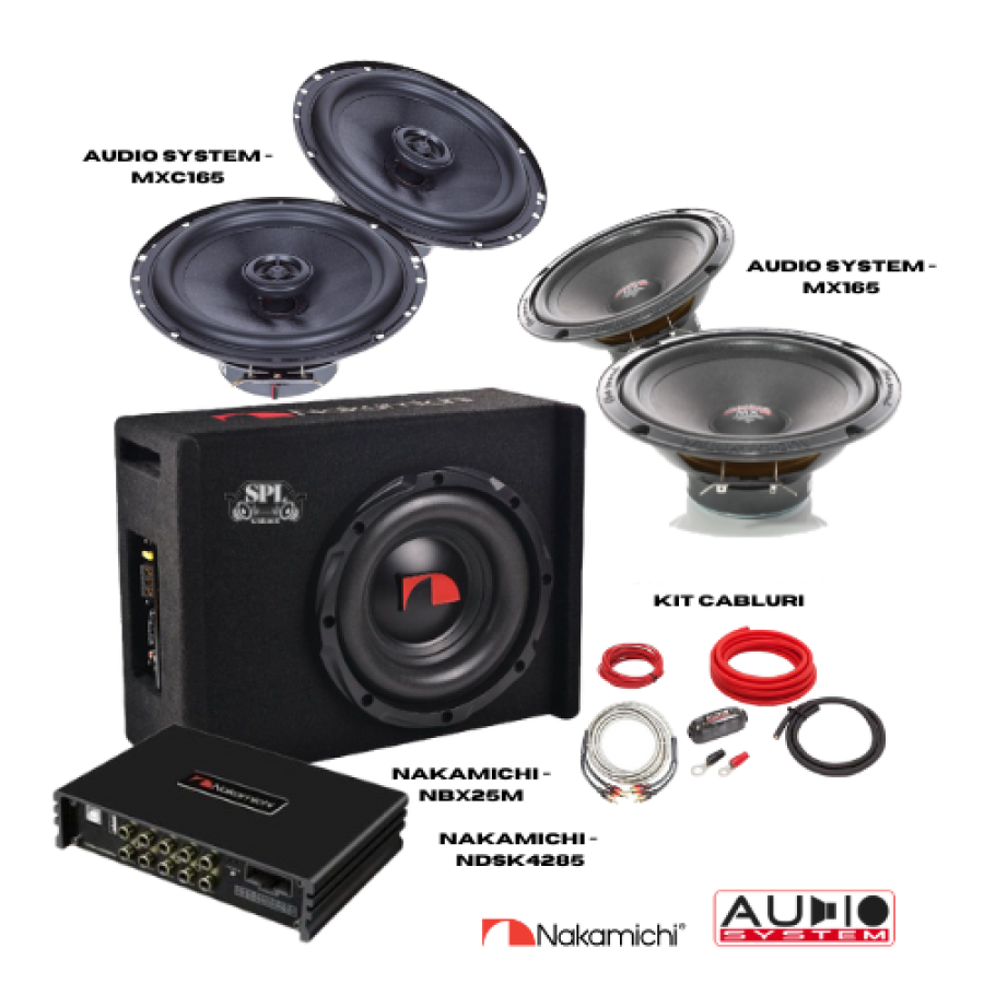 Pachet Difuzoare cu Amplificare si Subwoofer