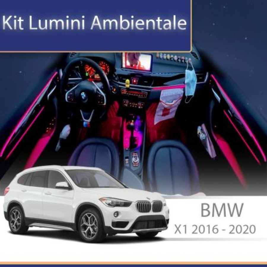 Lumini ambientale  BMW X1 (F48) 2016-2020 set complet control telefon sau sistem original - imagine 4
