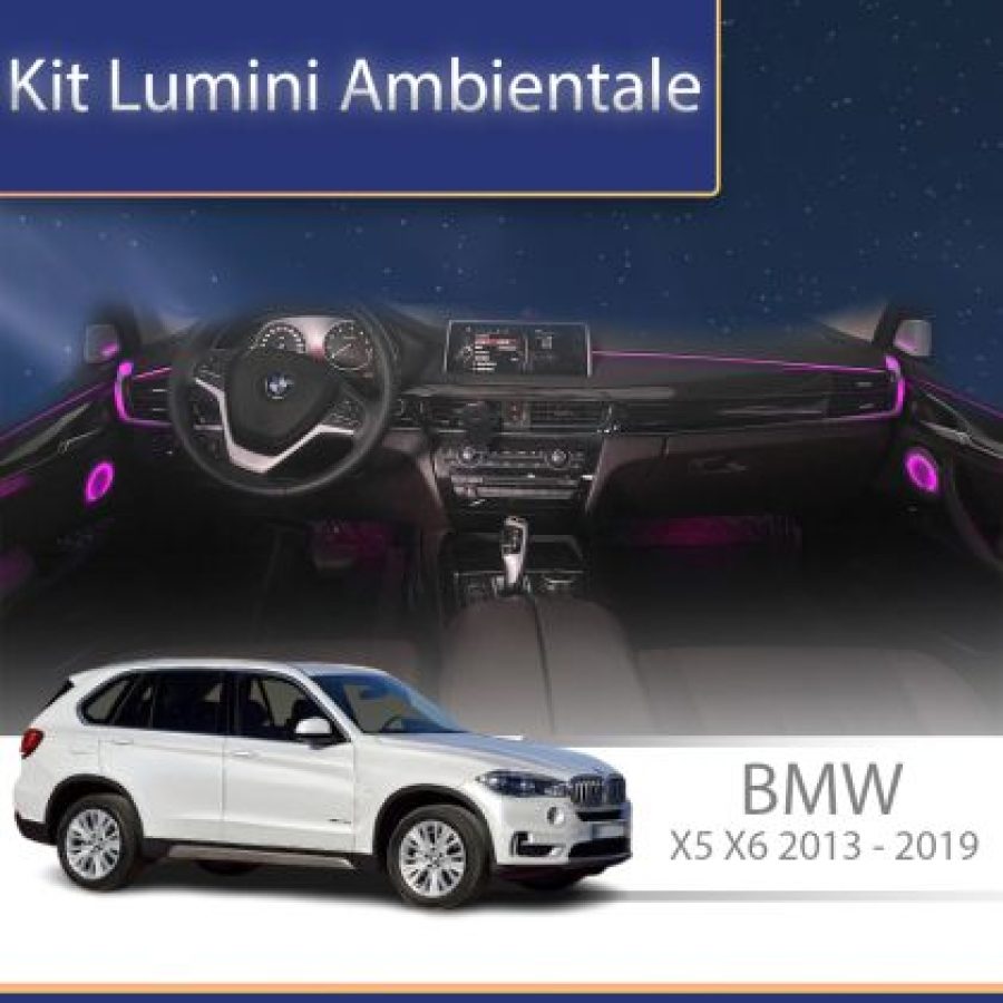 Lumini ambientale BMW X5 X6 (F15 F16) 2014-2019 set complet control telefon sau sistem original - imagine 4
