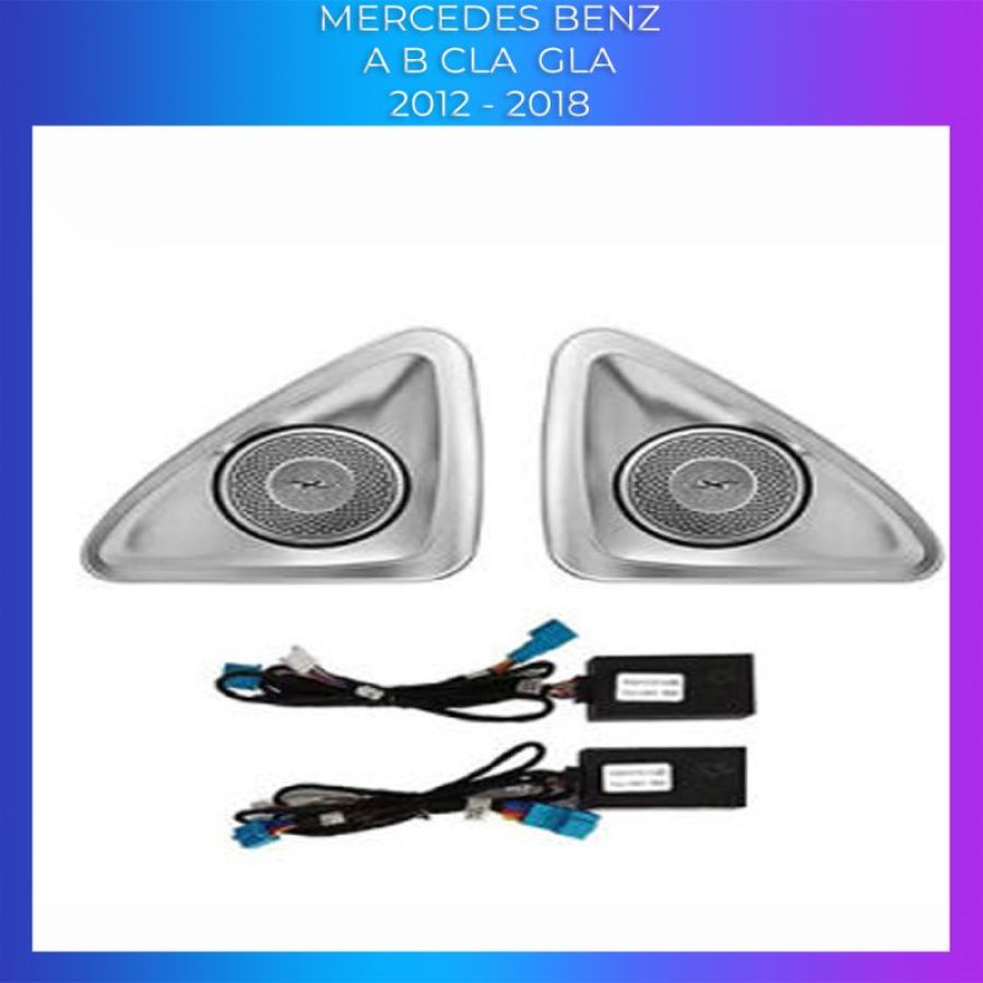 Lumini Ambientale difuzoare stalpi fata Mercedes Clasa A B GLA CLA W176 control pe sistemul original sau telefon - imagine 2
