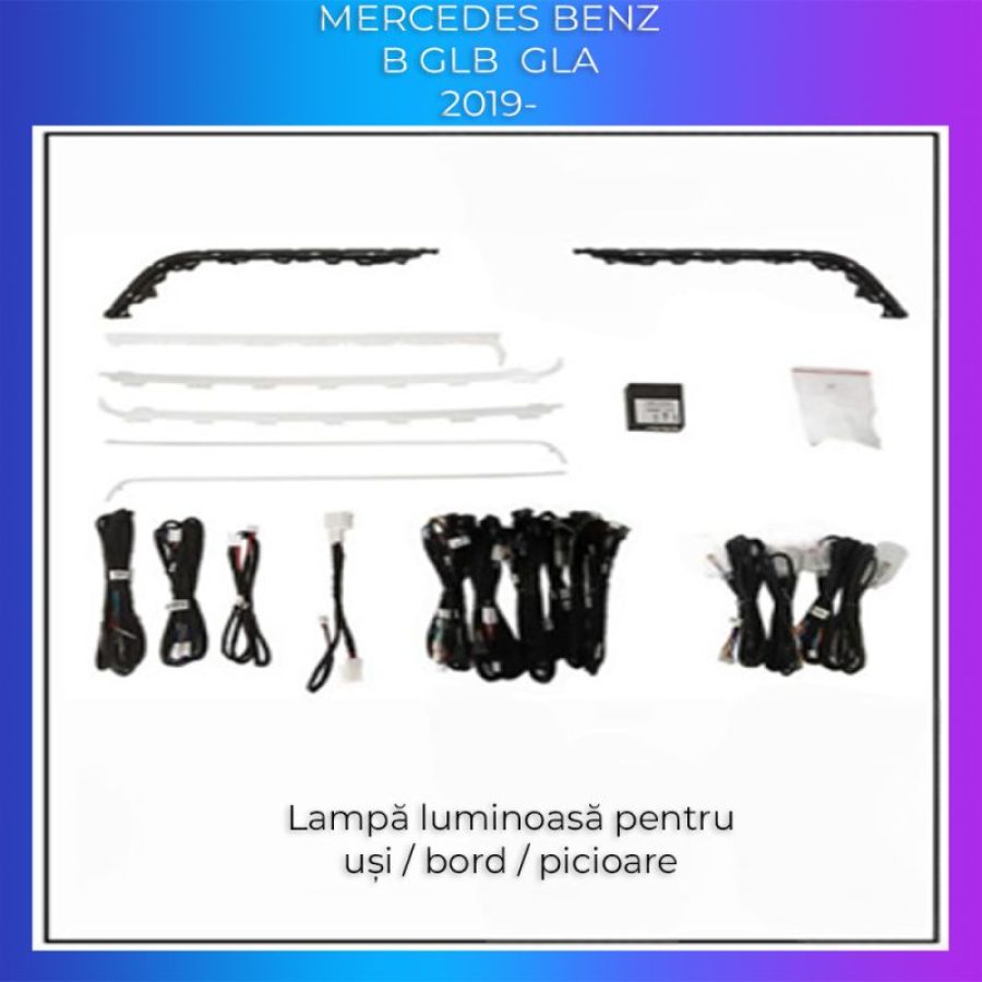 Lumini Ambientale trimuri usi picioare Mercedes B  GLB  GLA control pe sistemul original sau telefon - imagine 2
