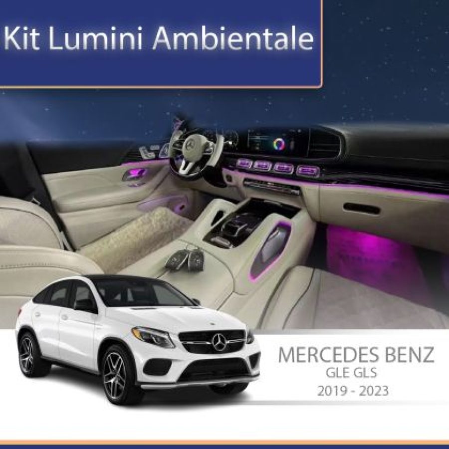 Lumini Ambientale difuzoare stalpi rotative Mercedes GLE GLS W166 control pe sistemul original sau telefon - imagine 2