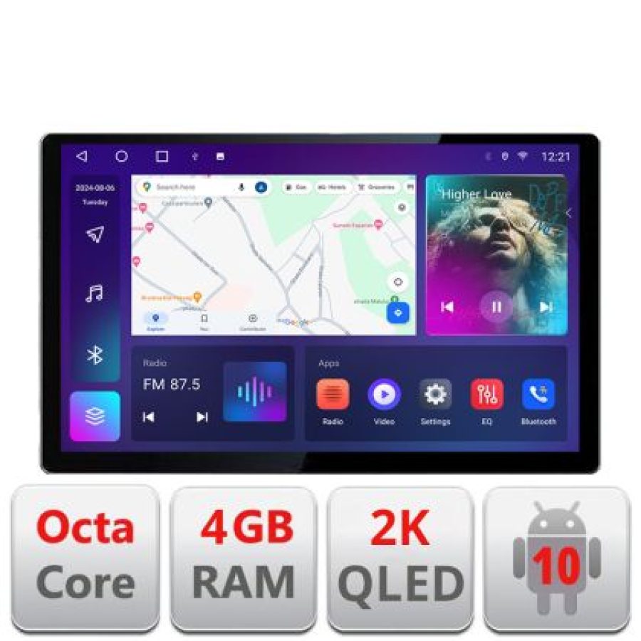 Navigatie dedicata Fiat ducato 2006- N-DUCATO Edonav ecran 13" 2K 8 si 128 Android Waze USB Navigatie 4G 360 Toslink Youtube Radio V2 - imagine 3