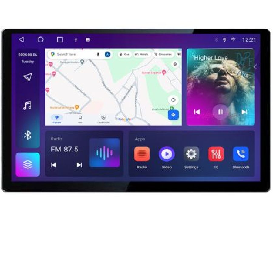 Navigatie dedicata Hummer H2  2008-2009 Edonav ecran 13" 2K 8 si 128 Android Waze USB Navigatie 4G 360 Toslink Youtube Radio KIT-H2 V2 - imagine 4