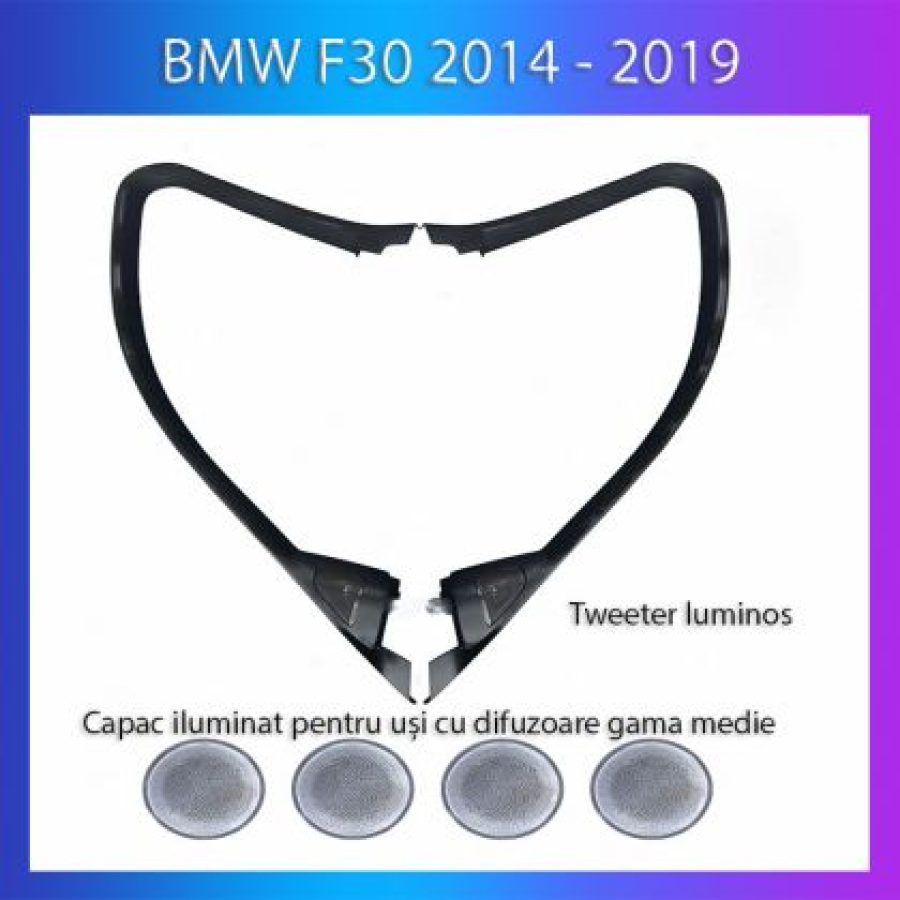 Lumini Ambientale BMW Seria 3 2014-2019 dedicat difuzor înalte control telefon sau sistem original - imagine 3
