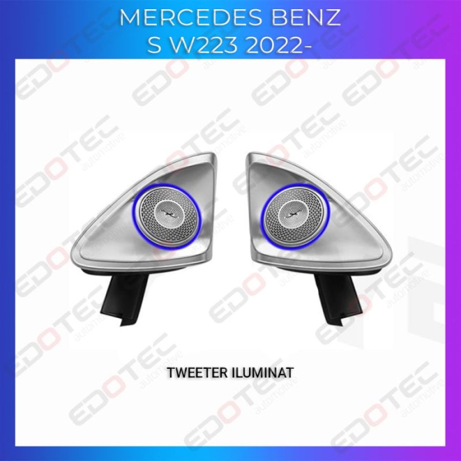 Lumini Ambientale difuzoare stalpi fata Mercedes Clasa S W223 control pe sistemul original sau telefon - imagine 3