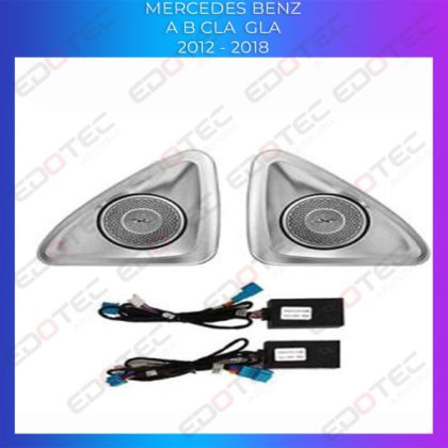 Lumini Ambientale difuzoare stalpi fata Mercedes Clasa A B GLA CLA W176 control pe sistemul original sau telefon - imagine 3