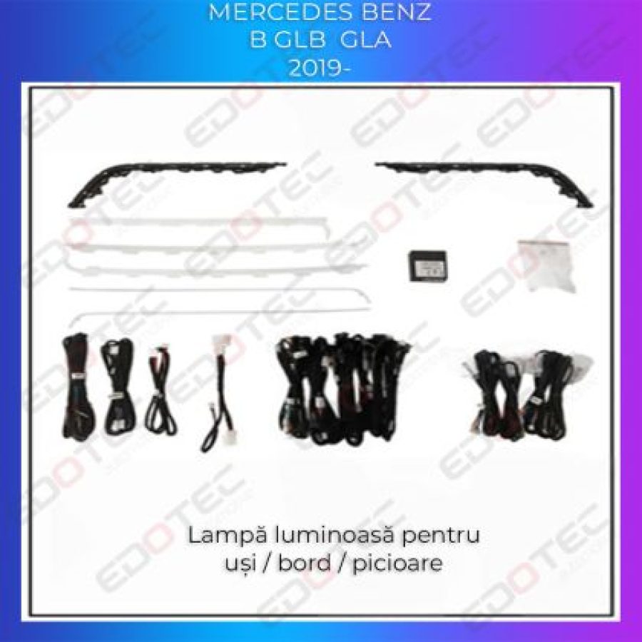 Lumini Ambientale trimuri usi picioare Mercedes B  GLB  GLA control pe sistemul original sau telefon - imagine 5