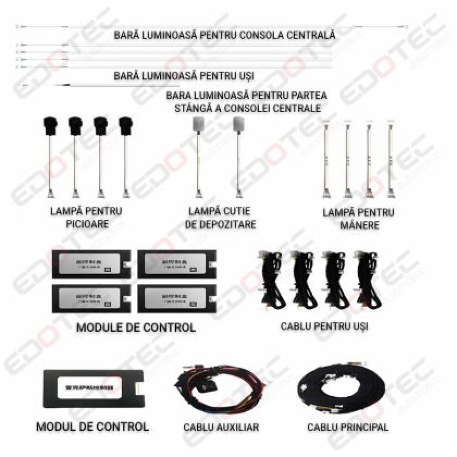 Lumini ambientale Lexus IS 2015-2020 set complet control telefon sau sistem original - imagine 2