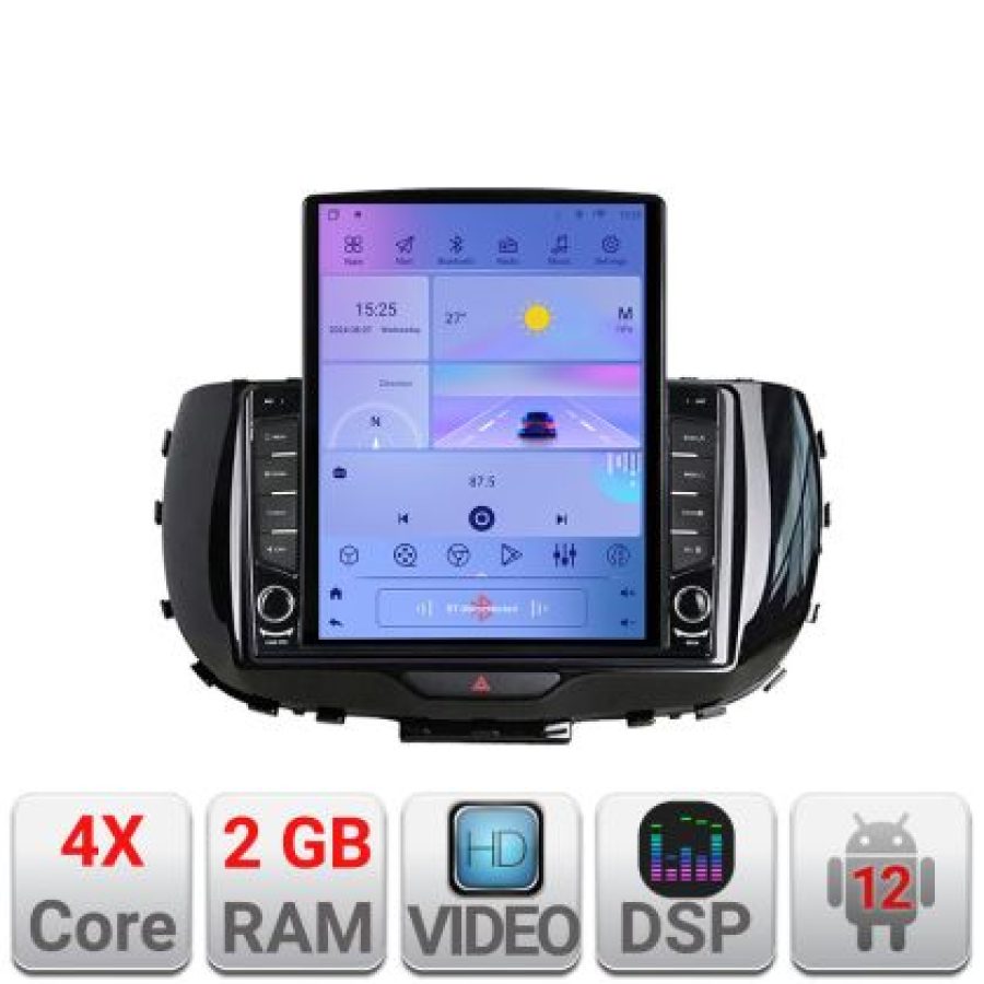 Navigatie Kia Soul 2020- K-soul ecran tip TESLA 9.7" cu Android Radio Bluetooth Internet GPS WIFI 2+32 DSP Quad Core - imagine 5
