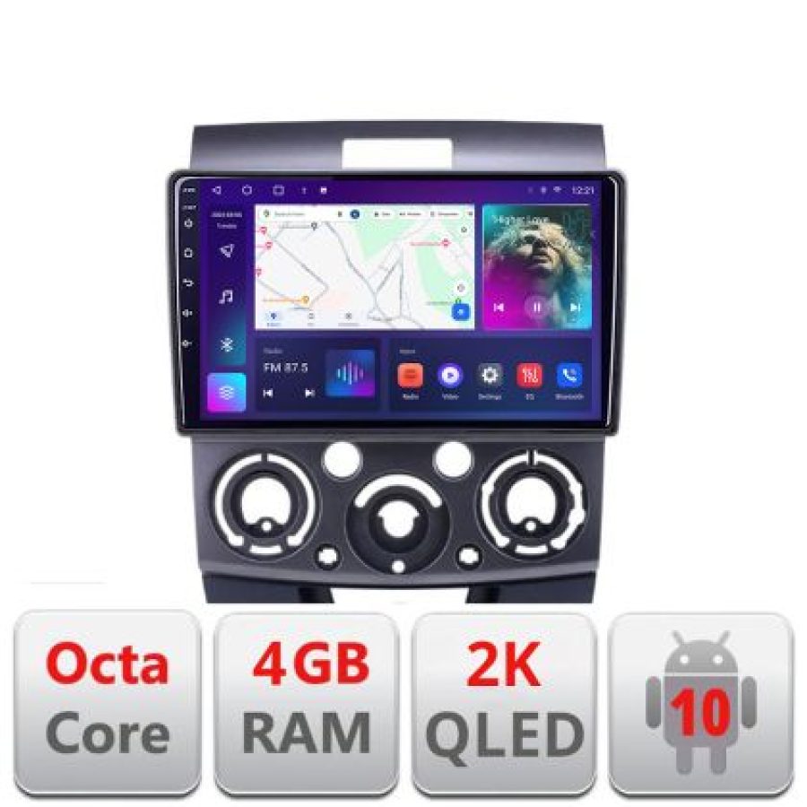 Navigatie Ford Ranger Mazda BT50 2007-2012 C-RANGER Android Octa Core Ecran 2K QLED GPS 4G 4+32GB 360 KIT-ranger+EDT-E409-2K - imagine 4