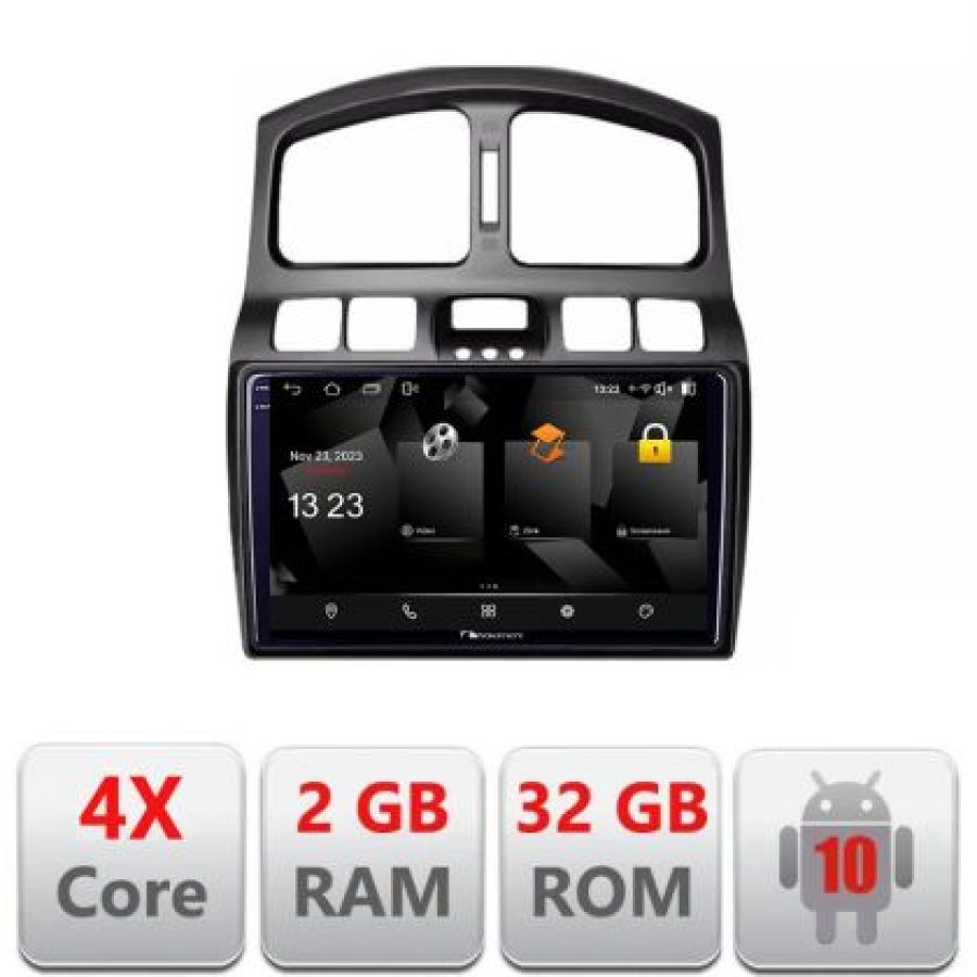 Navigatie HHyundai Santa Fe 2000-2006 Android Ecran 720P Quad Core 2+32 carplay android auto - imagine 3