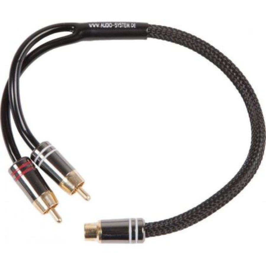 Cablu RCA high-end (pereche) Y-RCA OFC de 300 mm (1x M și 2x conector F) cu SNAKE SKIN Audio System - imagine 2