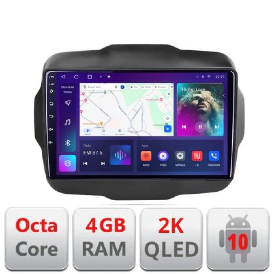Navigatie Jeep Renegade C-500 Android Octa Core Ecran 2K QLED GPS 4G 4+32GB 360 KIT-500+EDT-E409-2K - imagine 4